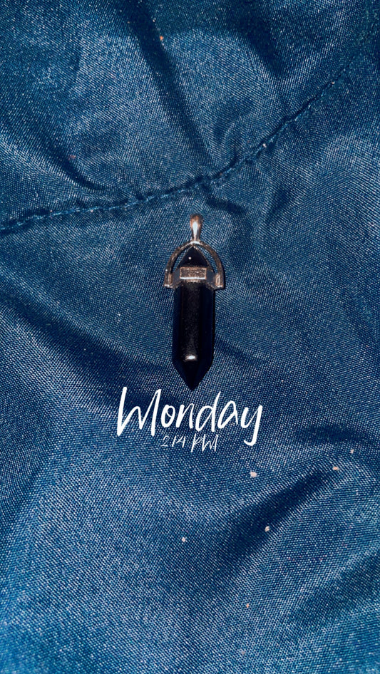 Black Onyx Crystal Necklace